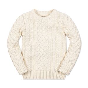 Hope & Henry Organic Cotton Fisherman's Ivory Cable Knit Sweater, Baby Boy